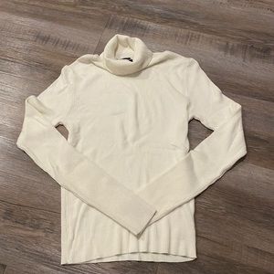 Brandy Melville Cream Turtle Neck Long-sleeve